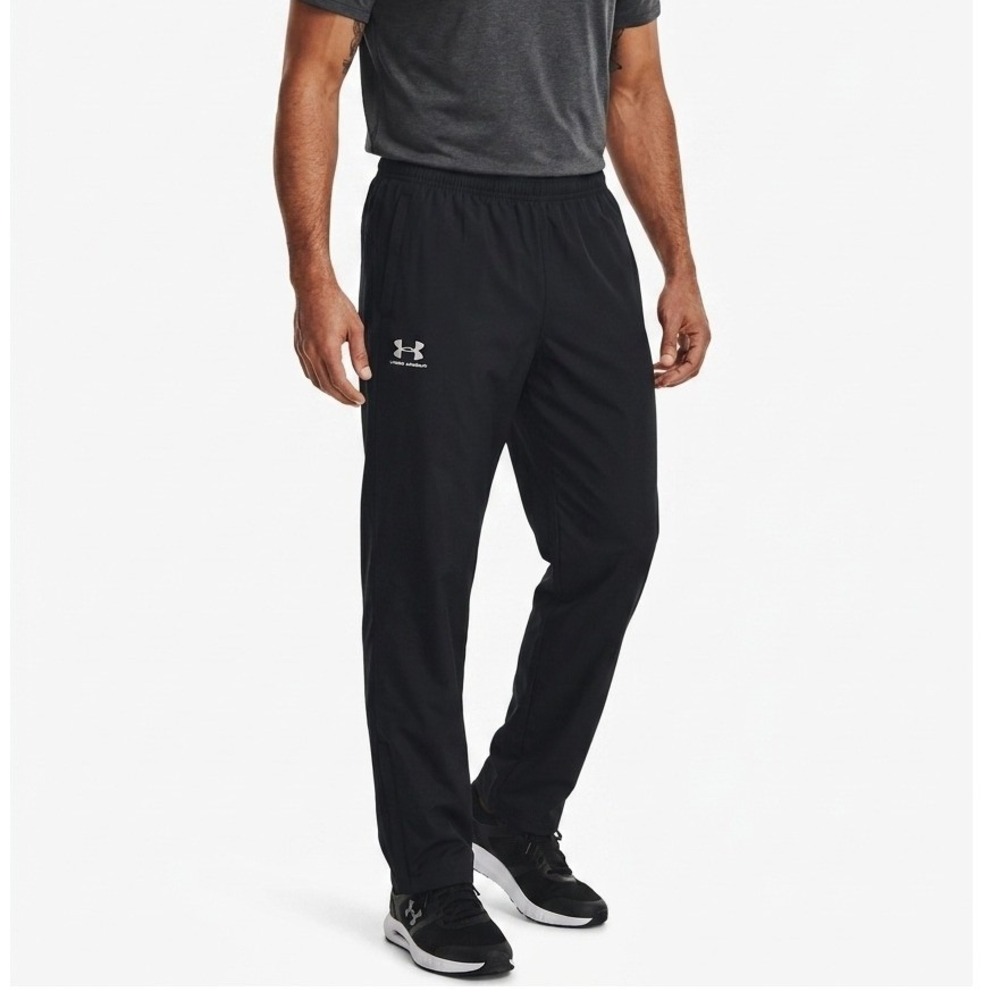 Under Armour Track Pants Black Loose Fit Ripstop 1352031 - Medium